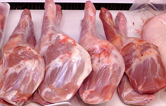 Leg of lamb roasted with chimichurri sauce