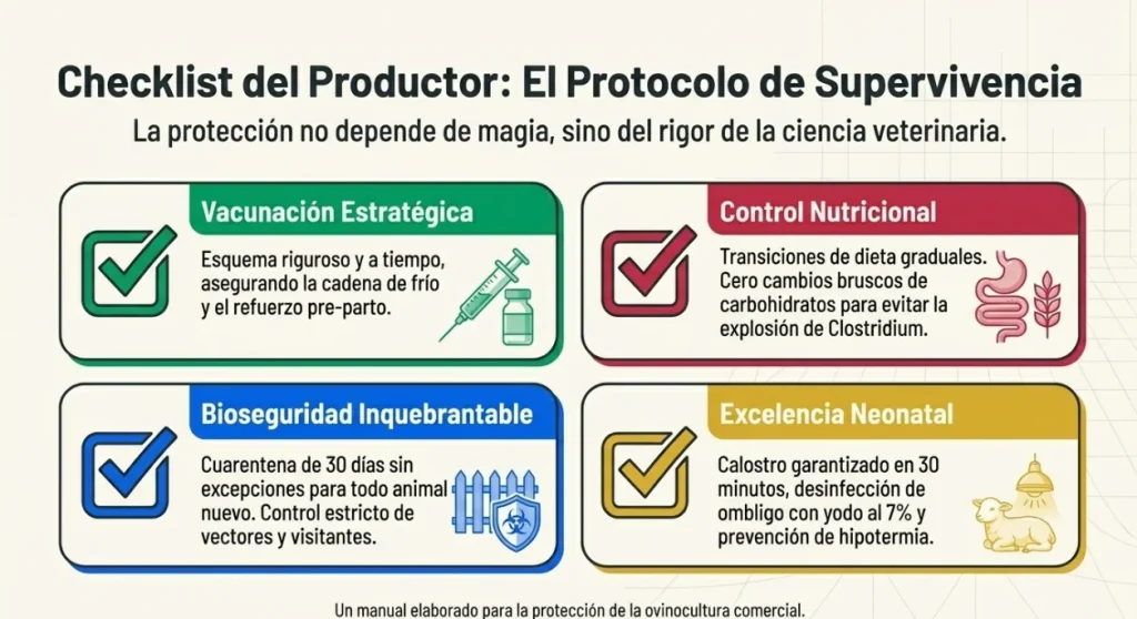 checklist del productor el protocolo de supervivencia vacunacion bioseguridad control nutricional excelencia nenoatal