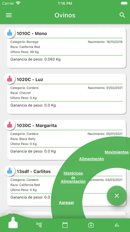 Tela do OvinApp